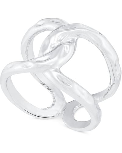 INC International Concepts Helix Sculptural Ring - White