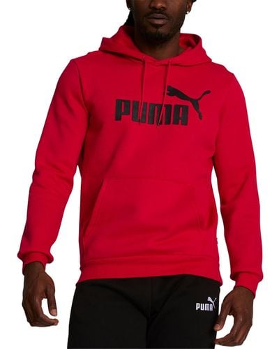 PUMA Fleece Logo Hoodie - Red