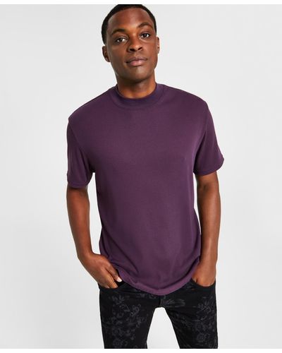 INC International Concepts Ribbed T-shirt - Purple