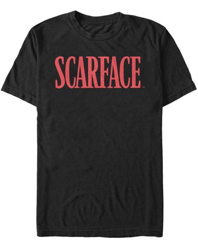 Fifth Sun Scarface Red Logo Short Sleeve T-shirt - Black