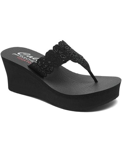 Skechers Cali Padma Wedge Sandals From Finish Line - Black