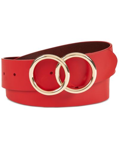 INC International Concepts Double Circle Belt, Created For Macy's - Red