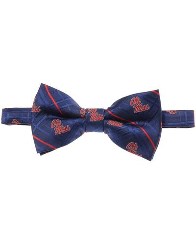 Eagles Wings Ole Miss Rebels Oxford Bow Tie - Blue