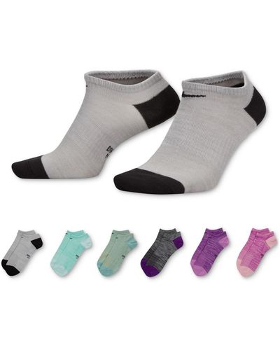 Nike Everyday Lightweight No-show Training Socks 6 Pairs - Gray