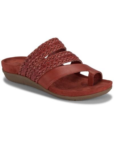 BareTraps Jonelle Slide Flat Sandals - Red