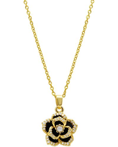 Adornia 14k Gold-plated Crystal Carnelian Necklace - Metallic