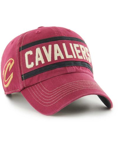 '47 Distressed Cleveland Cavaliers Quick Snap Clean Up Adjustable Hat - Pink