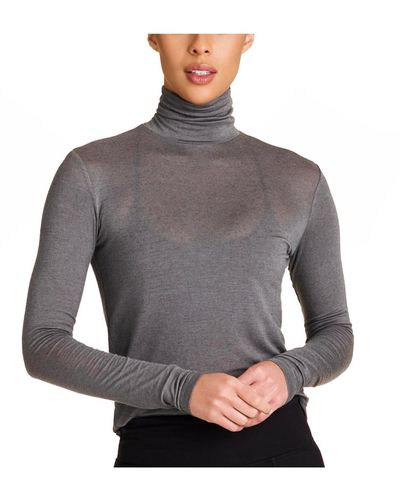Alala Regular Size Washable Cashmere Turtleneck Long Sleeve T-shirt - Gray