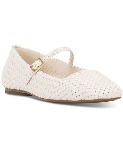 Vince Camuto Vinley Woven Mary Jane Flats - White