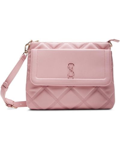 Steve Madden Start Quilted North South Crossbody - Pink