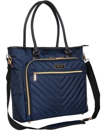 Kenneth Cole Chelsea Chevron 15" Laptop & Tablet Business Tote - Blue
