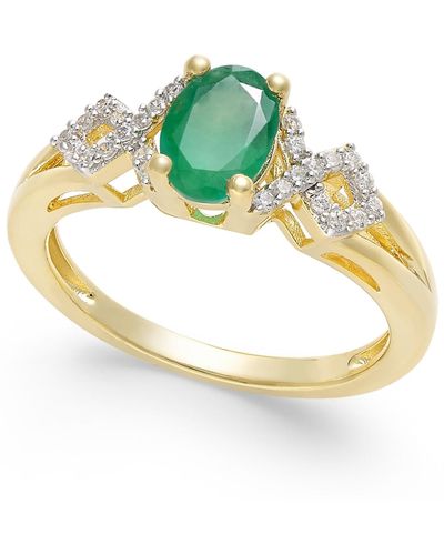 Macy's Sapphire And Diamond (1/8 Ct. T.w. - Green