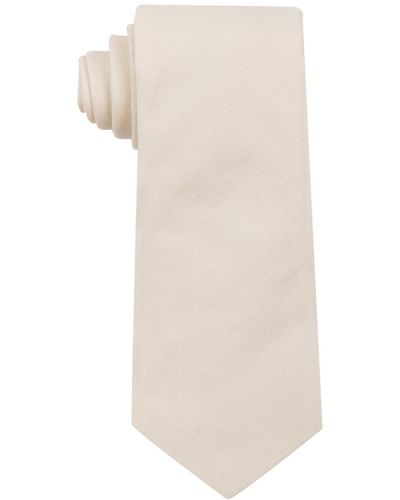 Con.struct Extra-long Ceremony Dot Tie - White