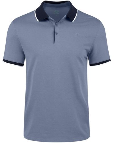 Mio Marino Classic-fit Cotton-blend Pique Polo Shirt - Blue