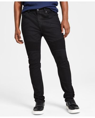 INC International Concepts Skinny-fit Black Moto Jeans