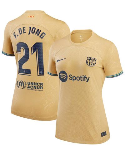 Nike Frenkie De Jong Barcelona 2022/23 Away Replica Player Jersey - Metallic