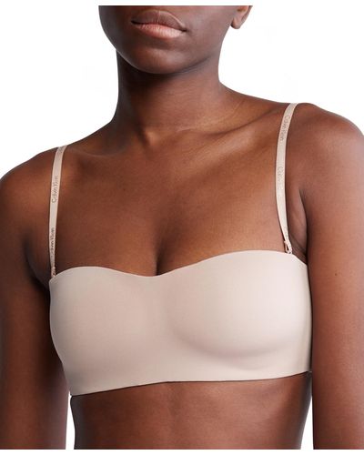 Calvin Klein Form To Body Lightly Lined Bandeau Bra Qf7783 - Brown