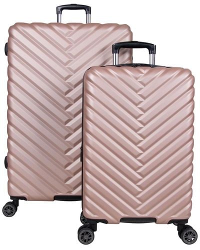 Kenneth Cole Madison Square 2-pc. Chevron Expandable luggage Set - Pink