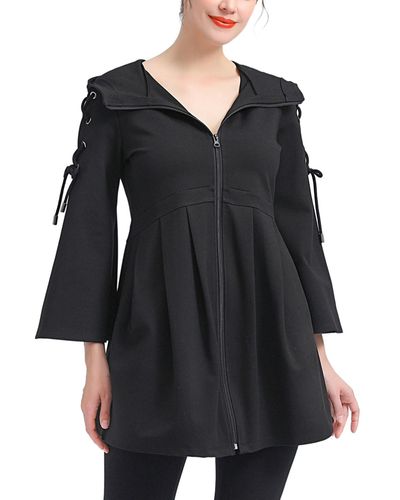 Kimi + Kai Kimi + Kai Maternity Fit & Flare Hooded Jacket - Black