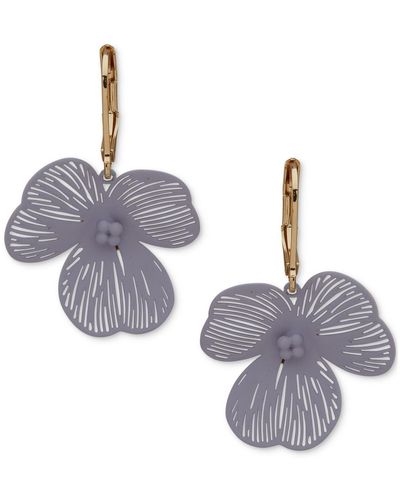 Lonna & Lilly Gold-tone Open Flower Drop Earrings - Metallic