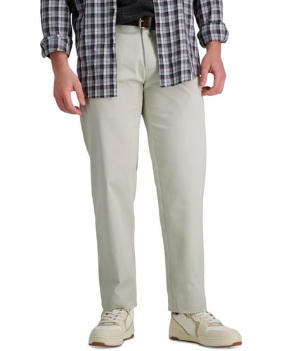 Haggar Slim-fit Life Khaki Comfort Pants - Gray