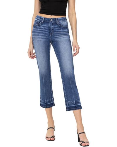 Flying Monkey Mid Rise Relaxed Straight Jeans - Blue