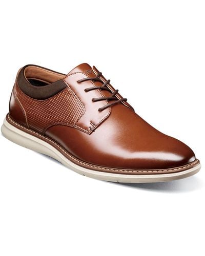 Nunn Bush Chase Plain Toe Oxford Shoes - Brown