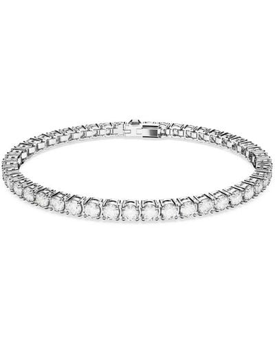 Swarovski 'matrix Tennis' Base Metal Bracelet 5648937 Metal - White