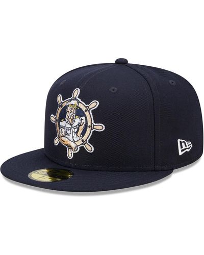 KTZ Lake County Captains Marvel X Minor League 59fifty Fitted Hat - Blue