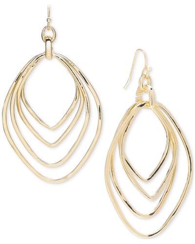 Style & Co. Multi Row Diamond Drop Earrings - Metallic