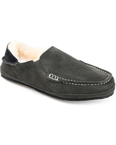 Territory Solace Fold-down Heel Moccasin Slippers - Gray
