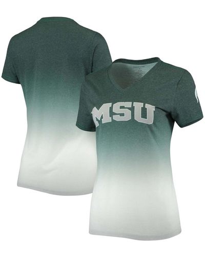 Boxercraft Michigan State Spartans Ombre V-neck T-shirt - Green