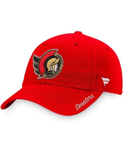 Fanatics Ottawa Senators Primary Logo Adjustable Hat - Red