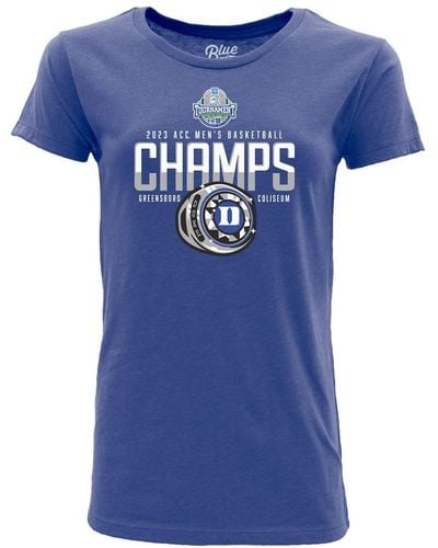 Blue 84 Duke Blue Devils 2023 Acc Basketball Conference Tournament Champions Locker Room T-shirt