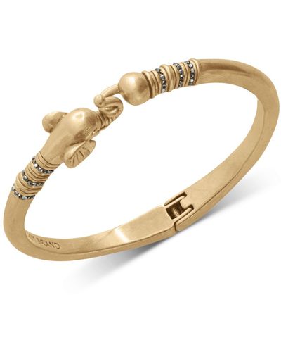Lucky Brand Gold-tone Pavé Elephant Bangle Bracelet - Metallic