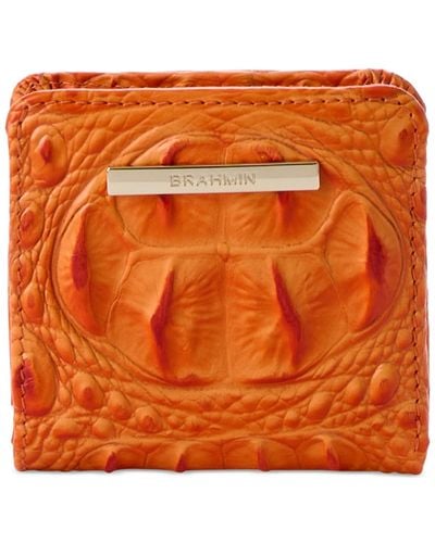 Brahmin Jane Melbourne Embossed Leather Wallet - Orange