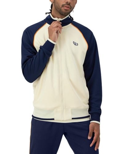 Champion Standard-fit Piped Full-zip Tricot Track Jacket - Blue