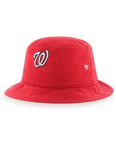 '47 Washington Nationals Primary Bucket Hat - Red