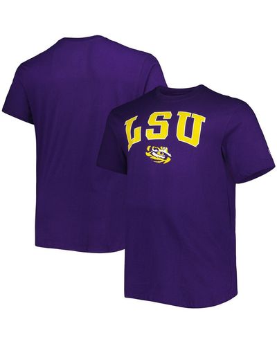 Champion Lsu Tigers Big And Tall Arch Over Wordmark T-shirt - Purple