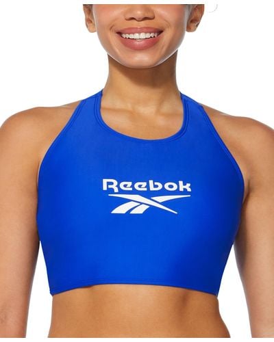 Reebok High-neck T-back Bikini Top - Blue