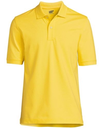 Lands' End Short Sleeve Comfort-first Mesh Polo Shirt - Yellow