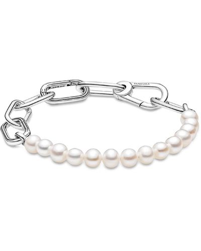 PANDORA Me Sterling Treated Freshwater Cultured Pearl Bracelet - White