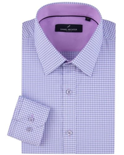 Daniel Hechter Check Dress Shirt - Purple
