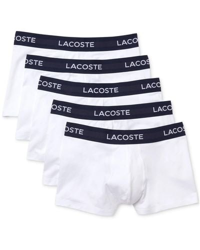 Lacoste 5 Pack Cotton Boxer Brief Underwear - Blue