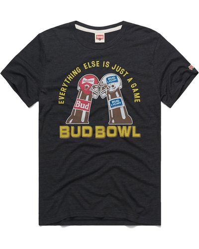 Homage Budweiser Bud Bowl Tri-blend T-shirt - Black