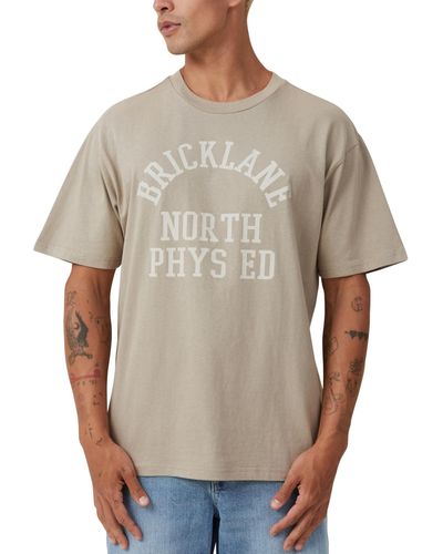 Cotton On Loose Fit College T-shirt - Gray