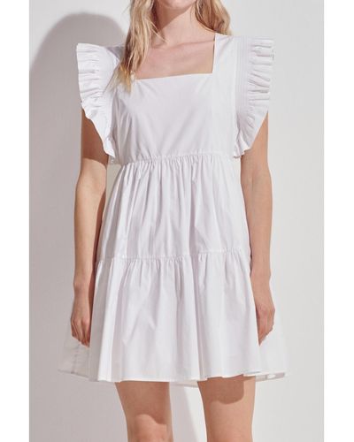 English Factory Ruffled Dress - White