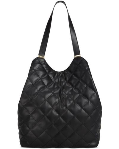 INC International Concepts Andria Quilted Extra Large Tote - Black