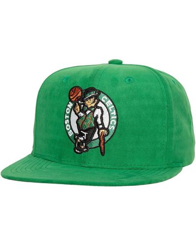 Mitchell & Ness Boston Celtics Sweet Suede Snapback Hat - Green