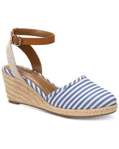 Style & Co. Mailena Wedge Espadrille Sandals - Blue